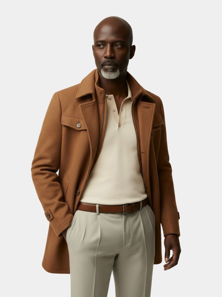 Cappotto Essenziale in Mistura di Lana - Roma Essenza