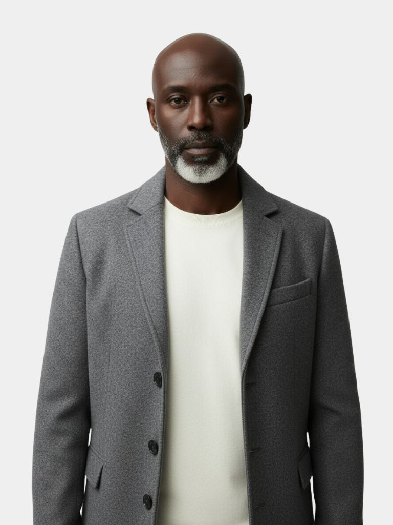 Cappotto Trench in Mistura di Lana per Uomo - Roma Essenza