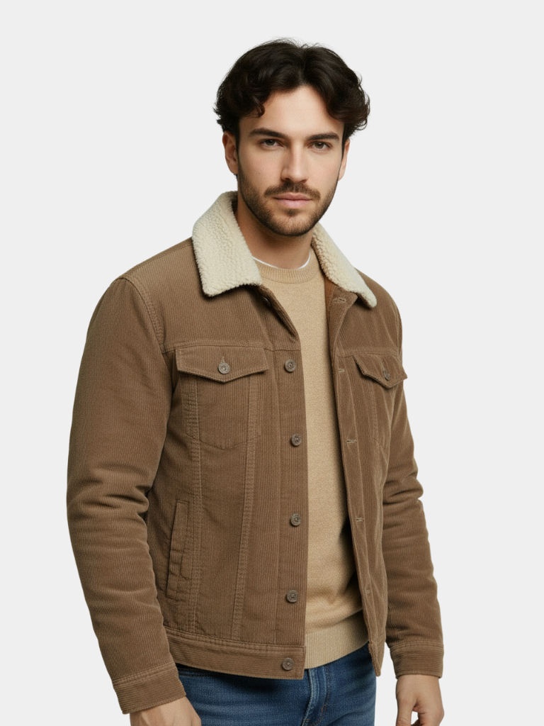 Giacca Minimalista Vintage in Velluto a Coste - Roma Essenza