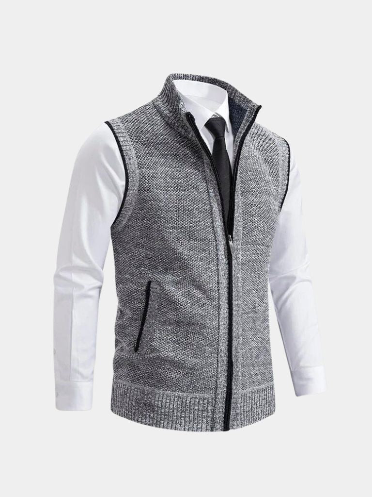 Gilet Elegante con Zip Intera - Roma Essenza