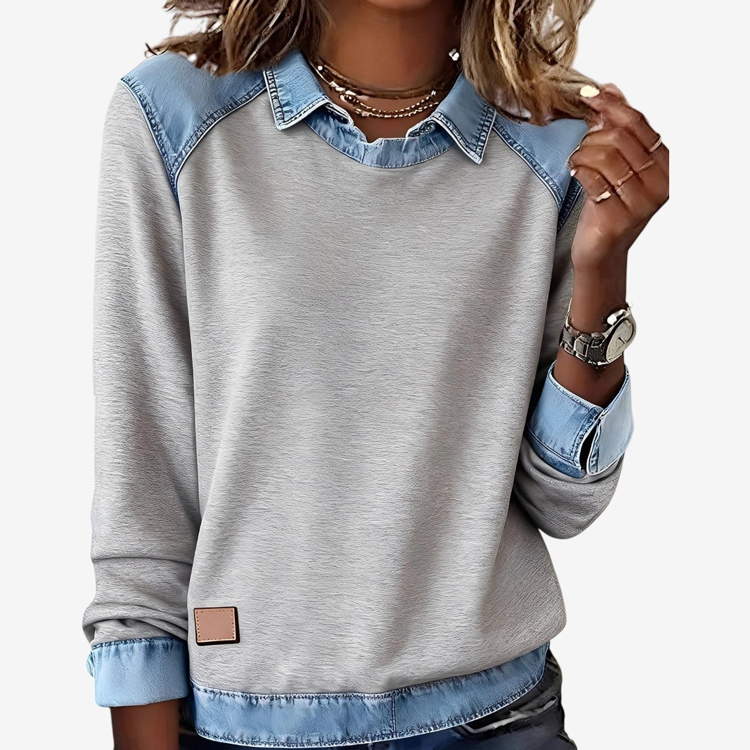 Galesi™ Maglione a contrasto