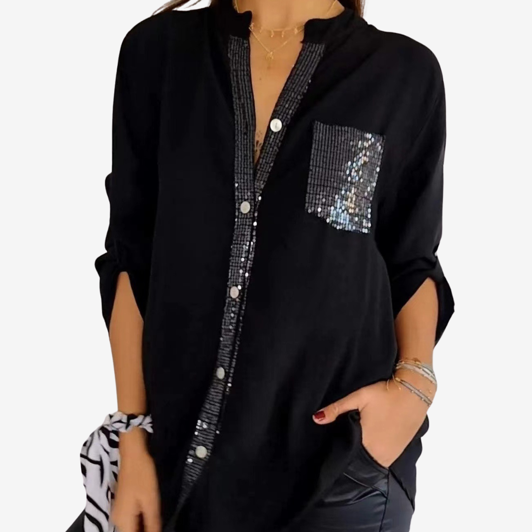 Elyn™ Camicia con tasca con paillettes