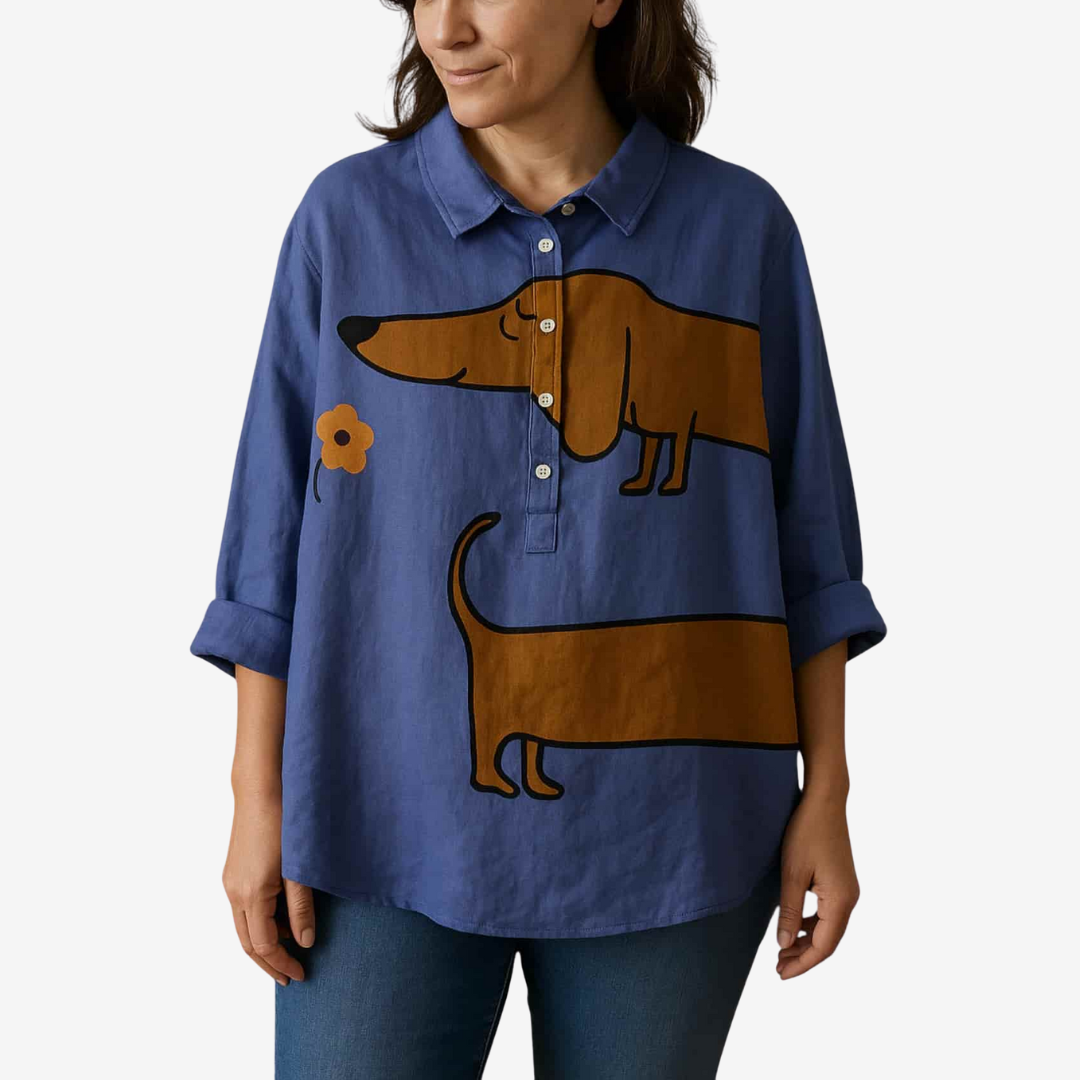 Félicie™ Camicia con stampa animalier