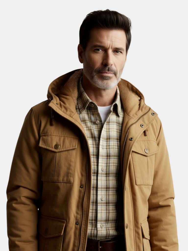 Giacca Bomber con Cappuccio in Fleece - Roma Essenza