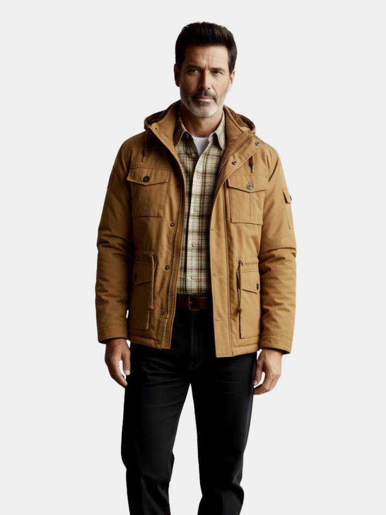 Giacca Bomber con Cappuccio in Fleece - Roma Essenza