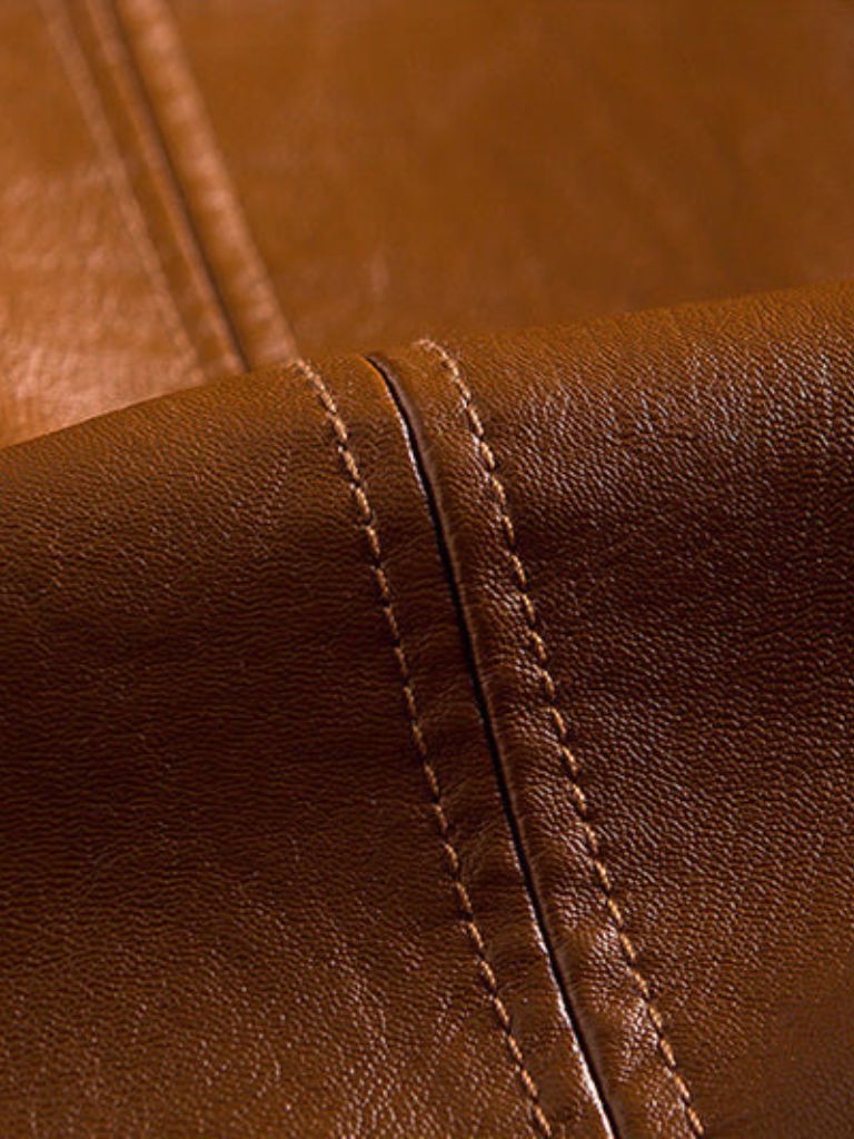 Giacca in Pelle Caramello Bold - Roma Essenza