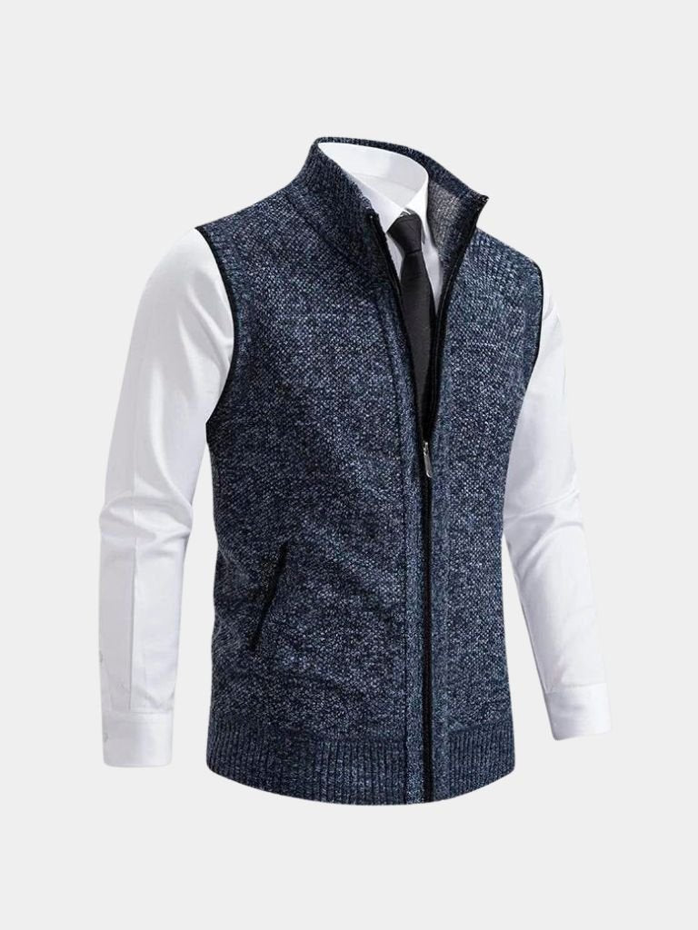 Gilet Elegante con Zip Intera - Roma Essenza