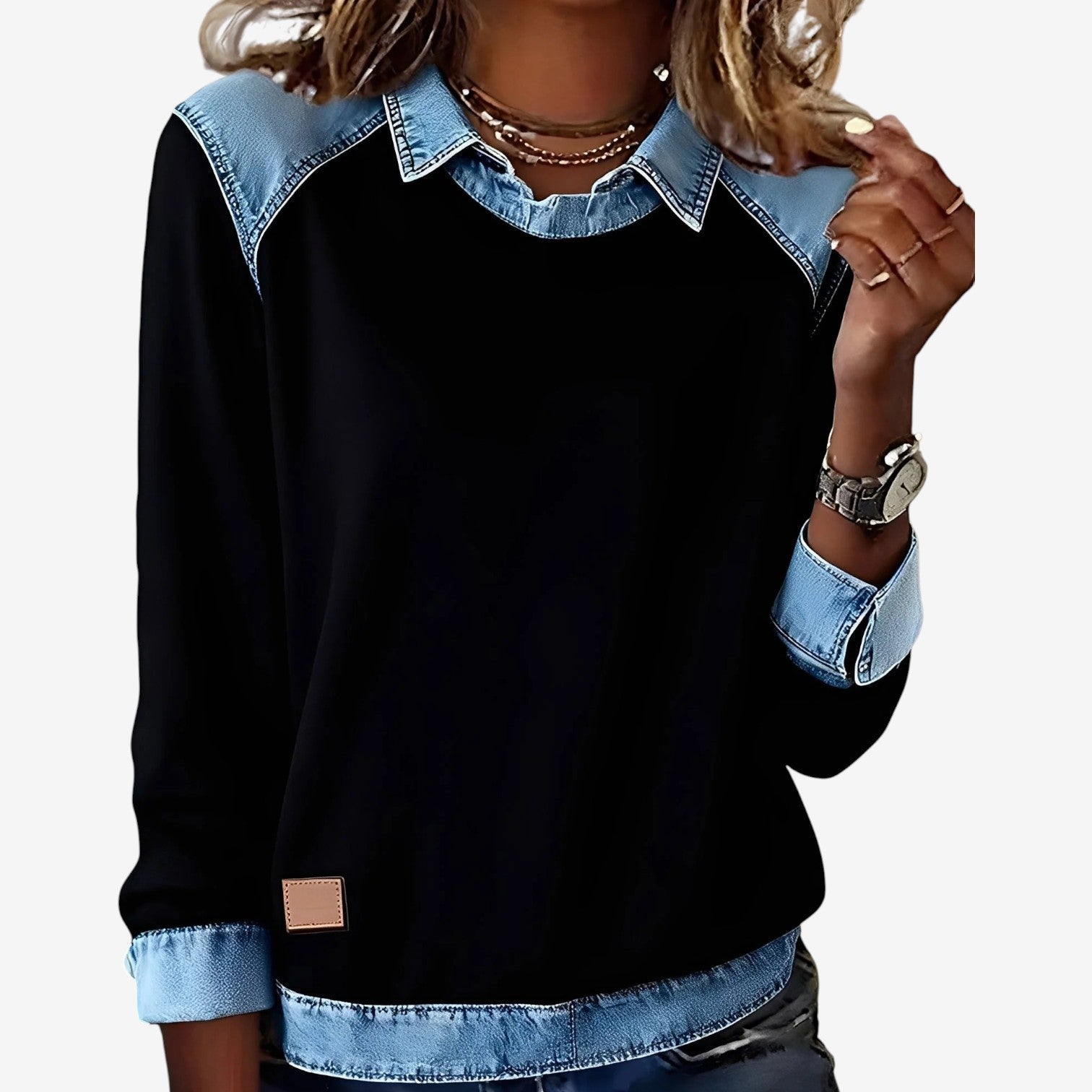 Galesi™ Maglione a contrasto